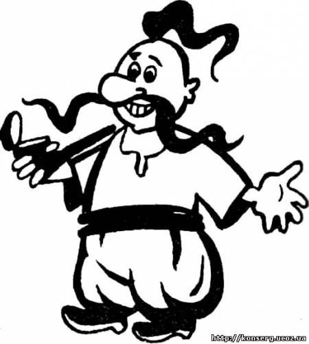 Казак трафарет