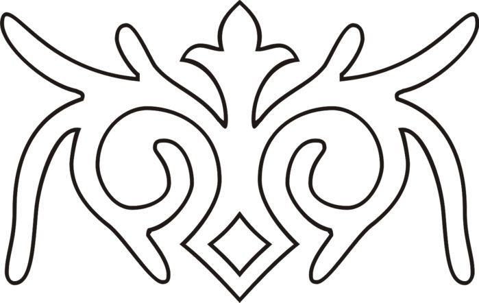 Адыгский орнамент контур