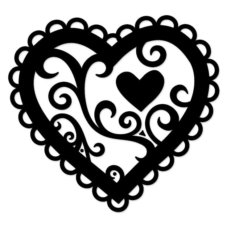 Силуэт сердечка для вырезания