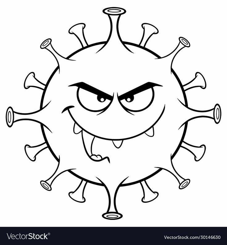 Вирус черно белый