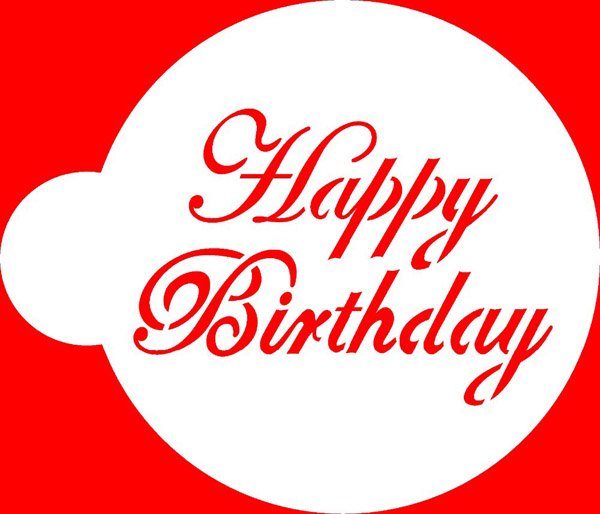 Трафарет Happy Birthday для торта