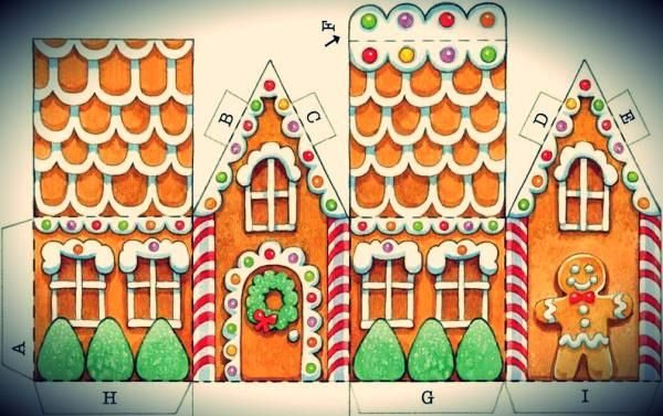 Пряничный домик развертка