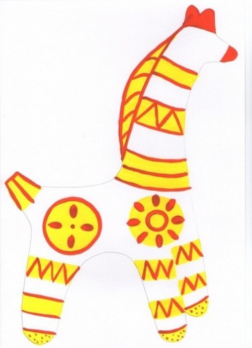 Филимоновская игрушка лошадка роспись