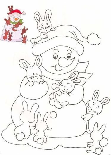 Трафарет зайки на новый год