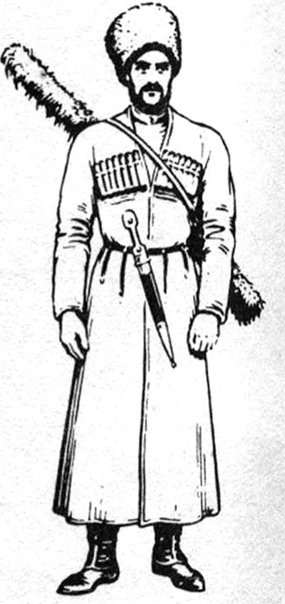 Кубанский казачий костюм раскраска