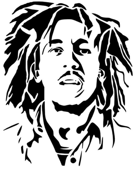 Боб Марли трафарет