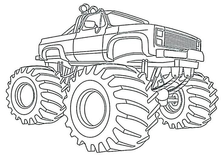 Монстр трак бигфут раскраска