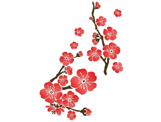 Японский цветочный орнамент