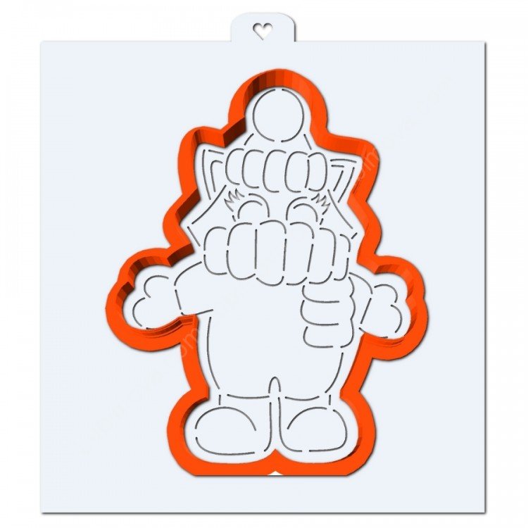 Дед Мороз форма для пряников с трафаретом .артикул LC-00009884
