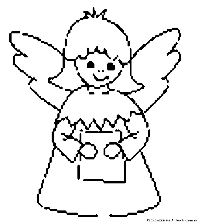 Ангел раскраска