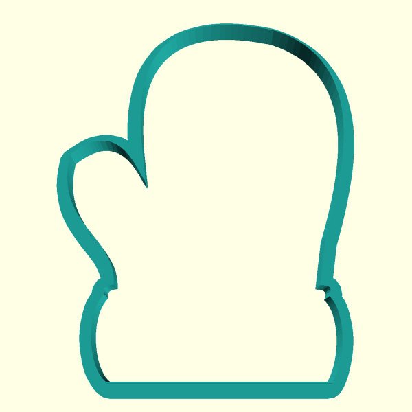 Форма варежки для пряника