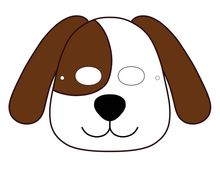 Маска собачки для детей