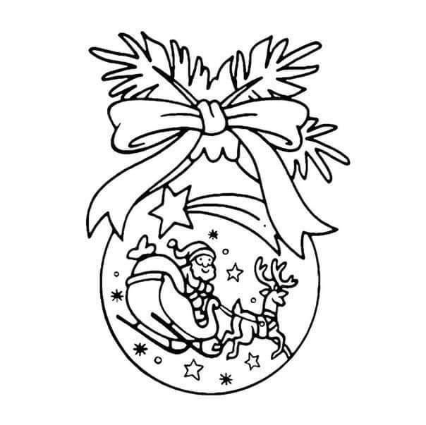 Новогодние шары трафарет