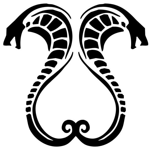 Трафарет змеи для тату