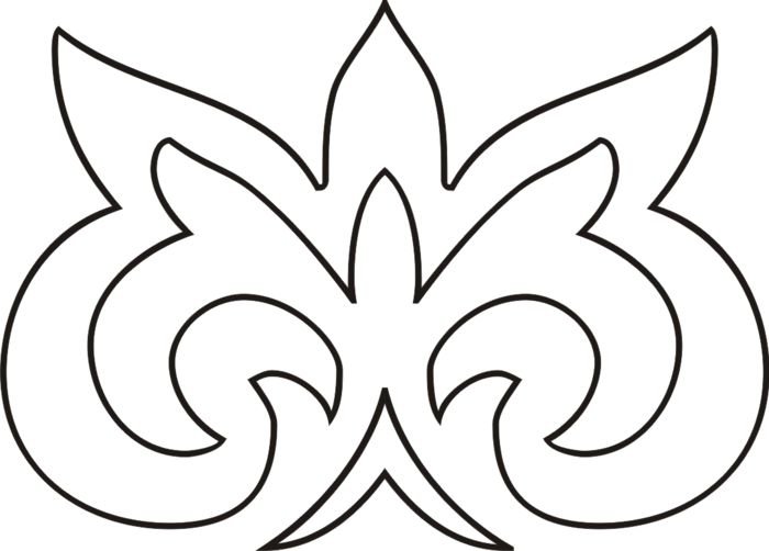 Казахский орнамент трафарет