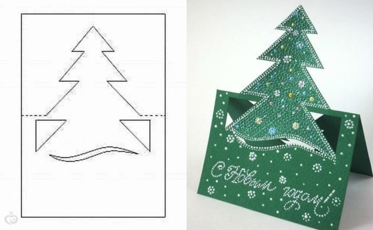 Открытка с новым годом своими руками для детей