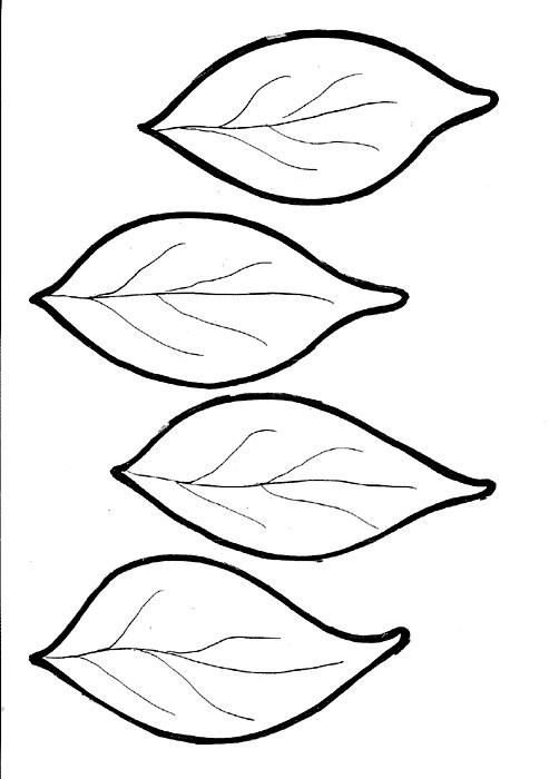 Трафарет листочков для вырезания