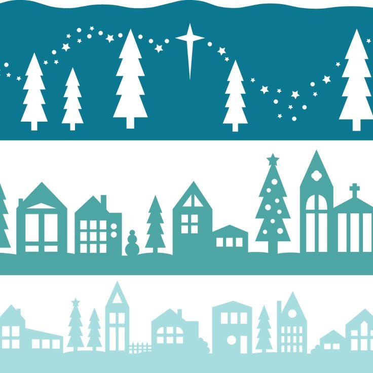 Силуэты домов города