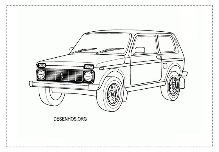 Раскраска ВАЗ 2121 Нива