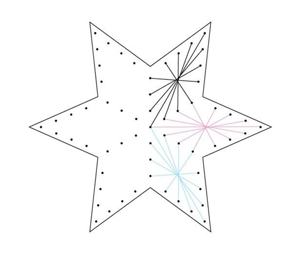 Изонить звезда схема