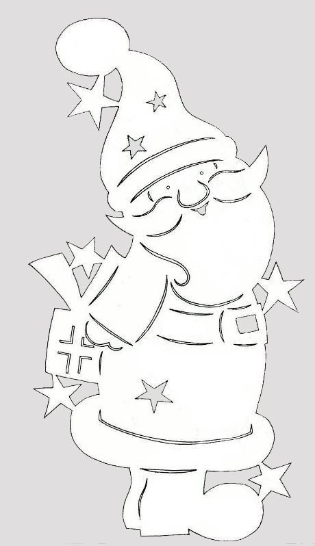 Трафареты на новый год для вырезания на окно