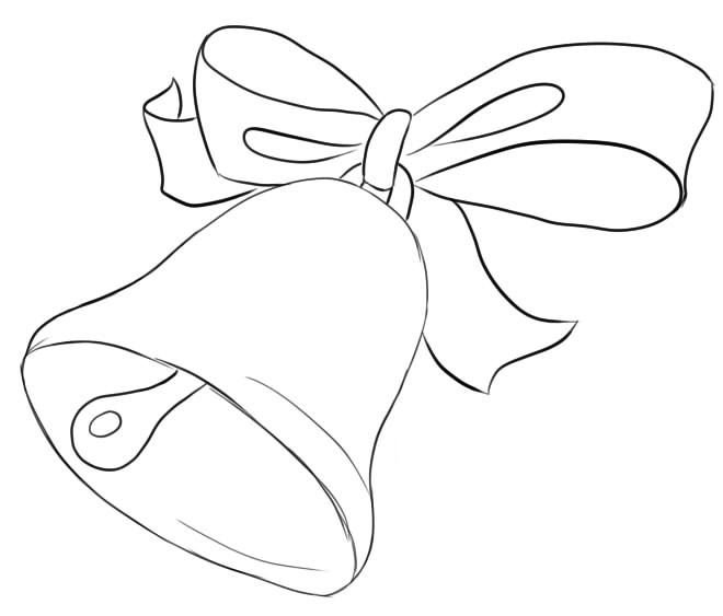 Раскраска колокольчик школьный