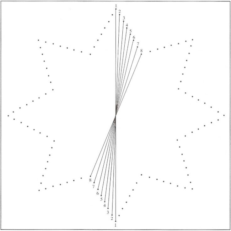 Изонить звезда схема с цифрами