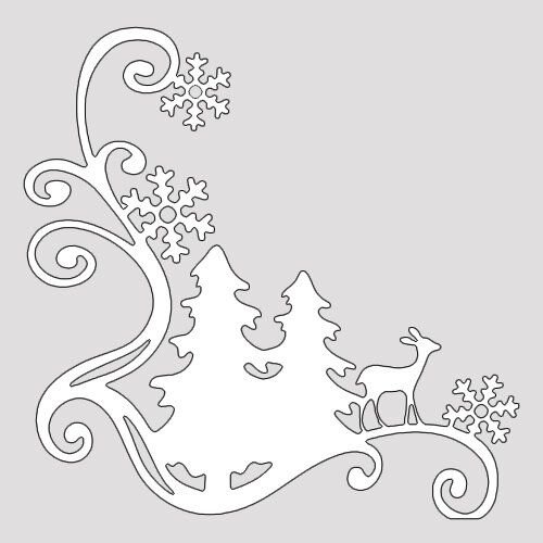 Новогодние узоры вырезка