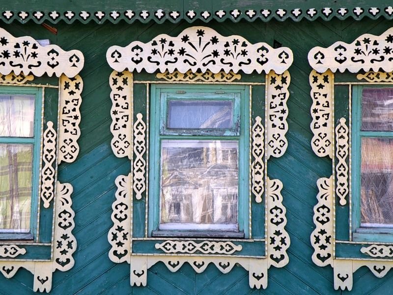 Владимирская пропильная резьба наличники