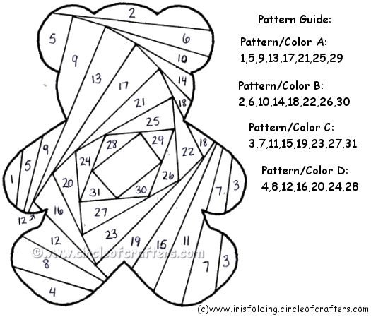 Схема медведь Айрис фолдинг схемы