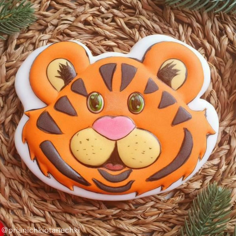 Круглый пряник Тигренок