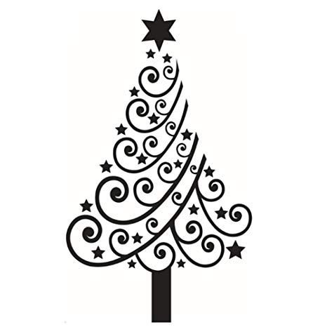 Силуэт елки на стене