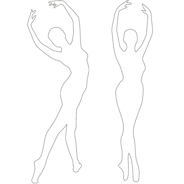 Балерины трафареты для вырезания