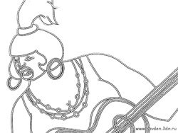 Бременские музыканты раскраска Атаманша