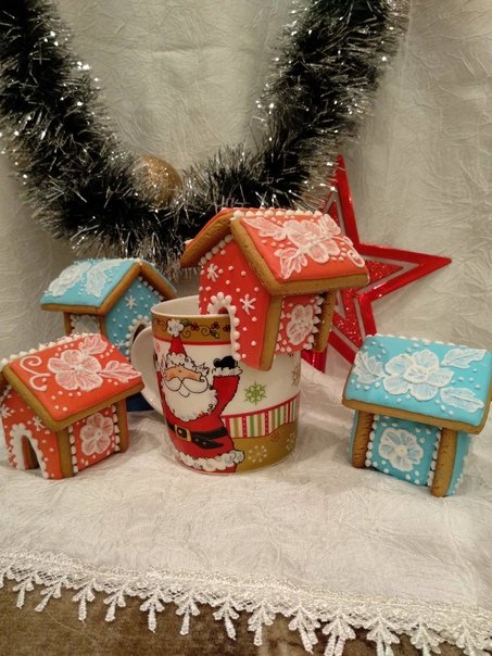 Пряник домик на кружку