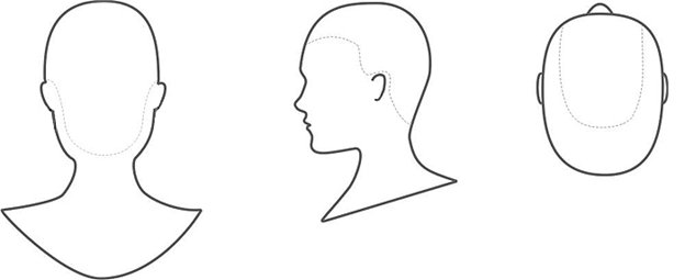Эскиз головы для парикмахера