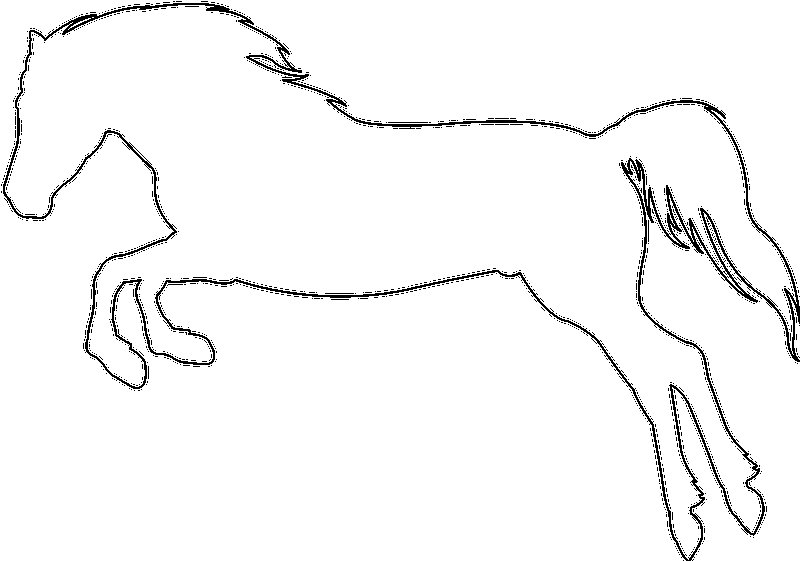 Силуэт лошади для вырезания