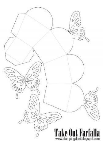 Развёртка коробочки для подарка