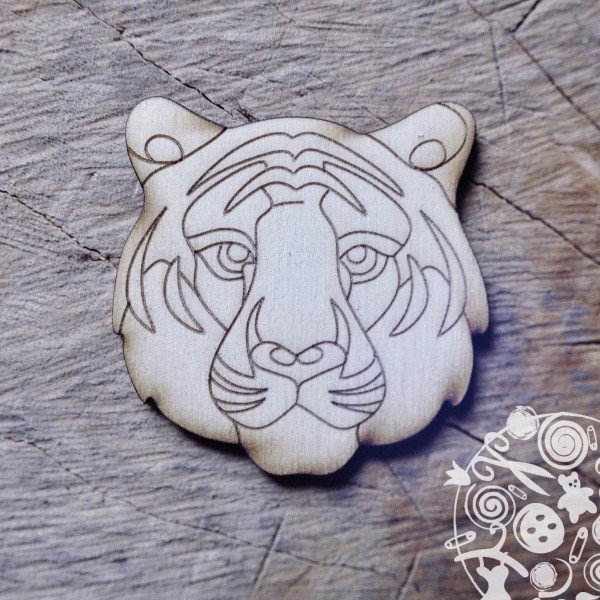 Трафарет для лепки тигр