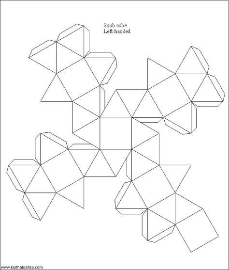 Курносый куб развертка