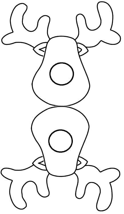 Трафарет оленя для Чупа чупса