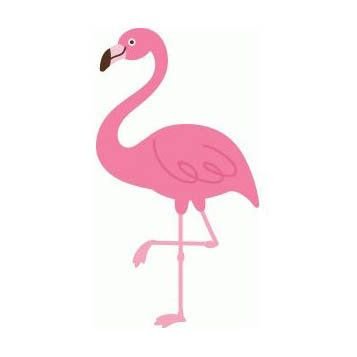 Фламинго трафарет для рисования