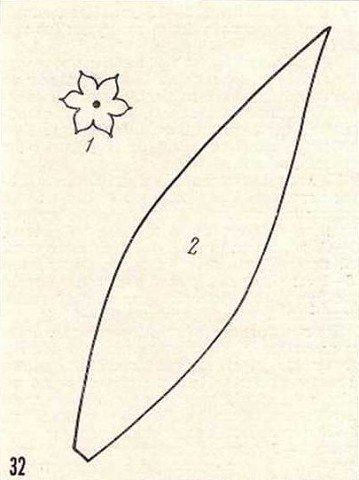 Шаблон лепестков тюльпана