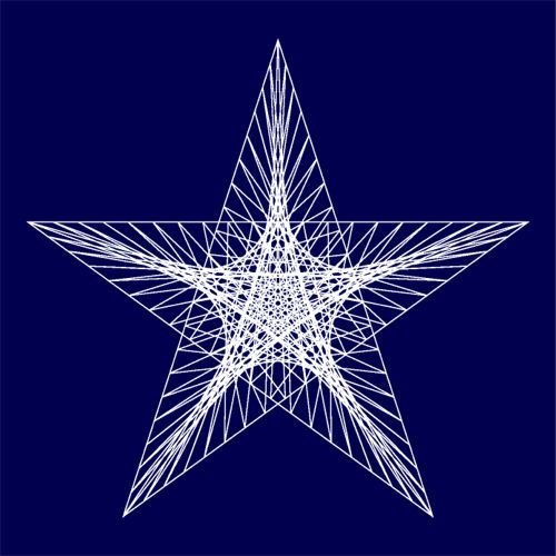 Изонить звезда схема пятиконечная