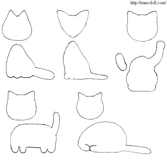 Котик из фетра выкройка