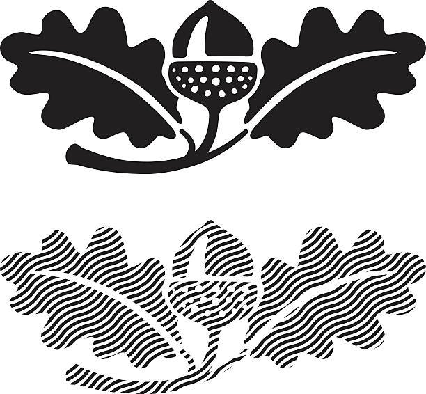 Стилизованные ветки дуба