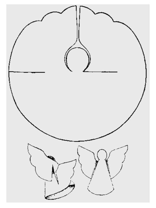Шаблон ангела из бумаги