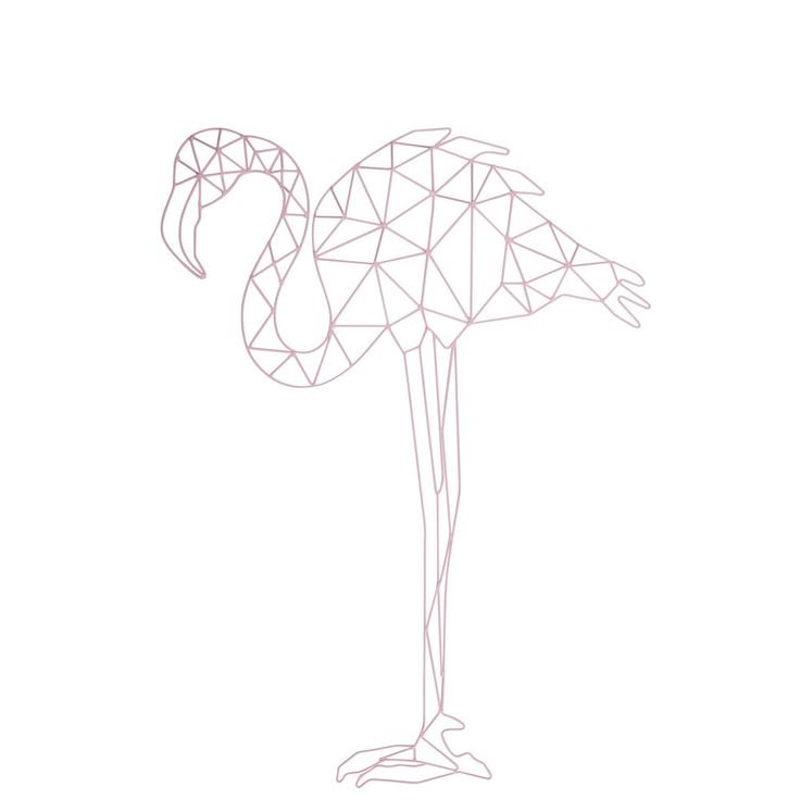 Фламинго трафарет