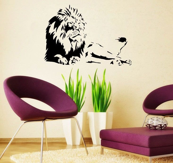 Трафарет Льва на стену