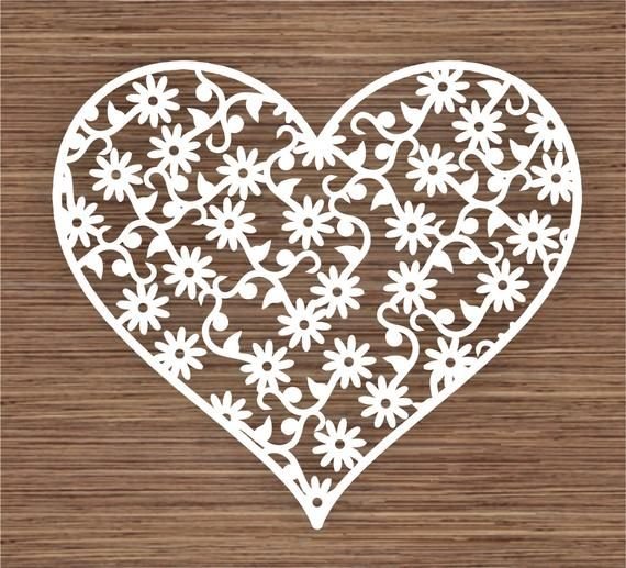 Сердце трафарет